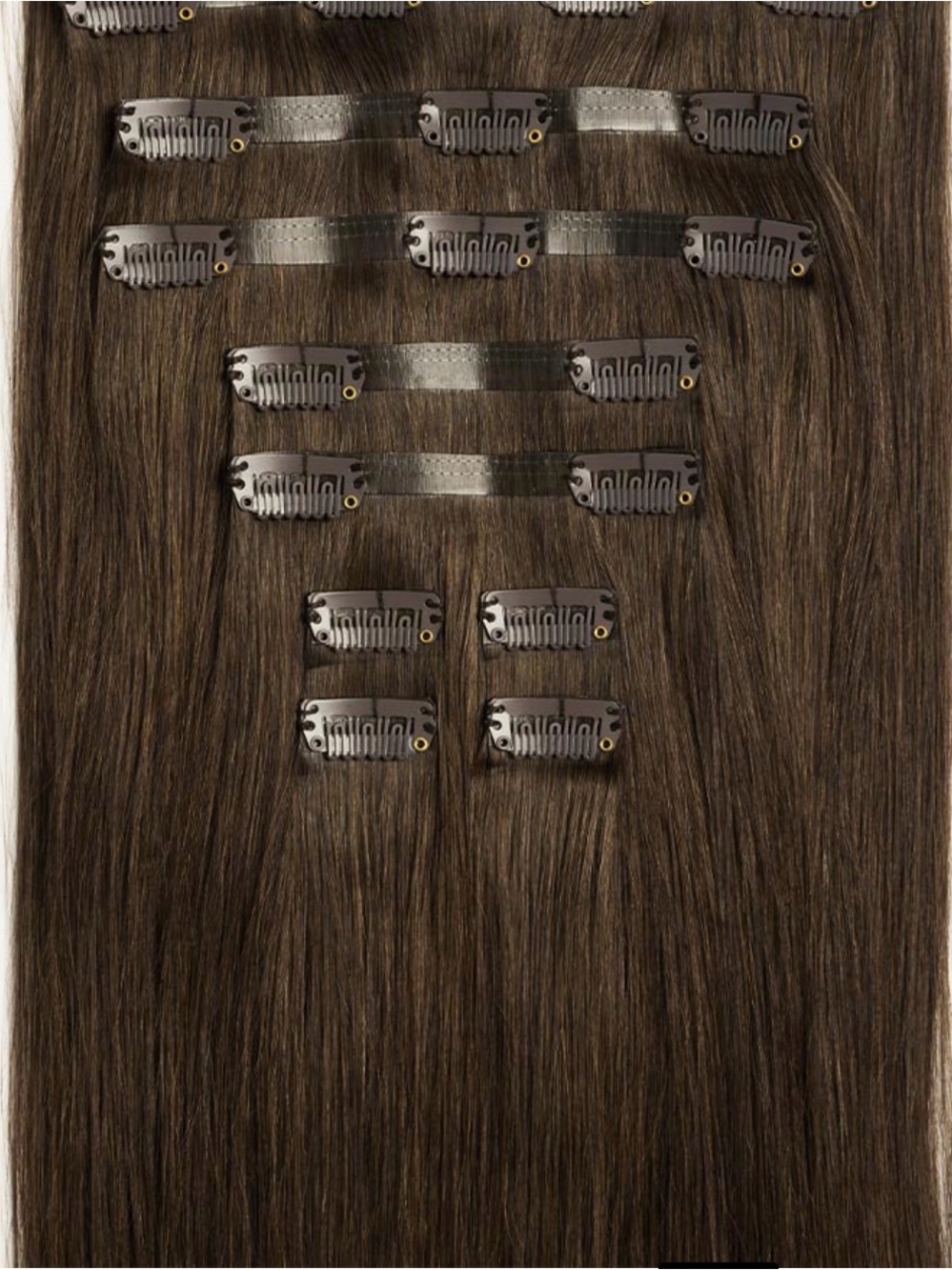 Luxy clip in hair extensions 24" Seamless Medium Natural Brown (240g)
